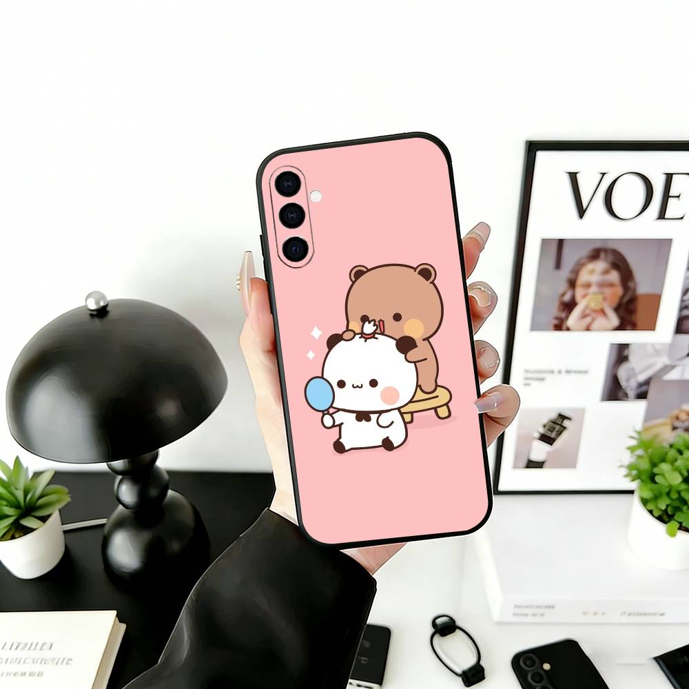 Sweet YiEr & BuBu Phone Case For Samsung Galaxy A73,A72,A71,A70,A53,A52,A51,Others Soft Black Cover