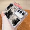 Plating Lens Petal Leaves Flower Case For Samsung Galaxy S24 S23 S22 Ultra S21 S20 FE A34 A52 A53 A14 A15 A25 A35 A55 A54 5G