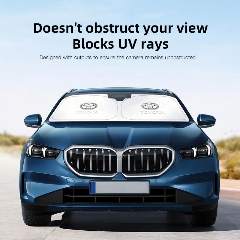 Car Sunshade Cover Foldable UV Protection Shield Keyring For Toyota 86 Corolla Camry RAV4 CHR Prado Mirai Aygo Yaris Prius Hilux