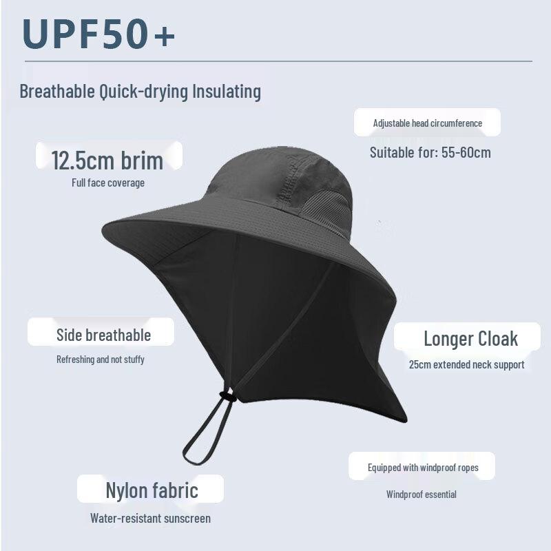 Xujian Outdoor Wide Brim Sun Protection Fisherman Hat