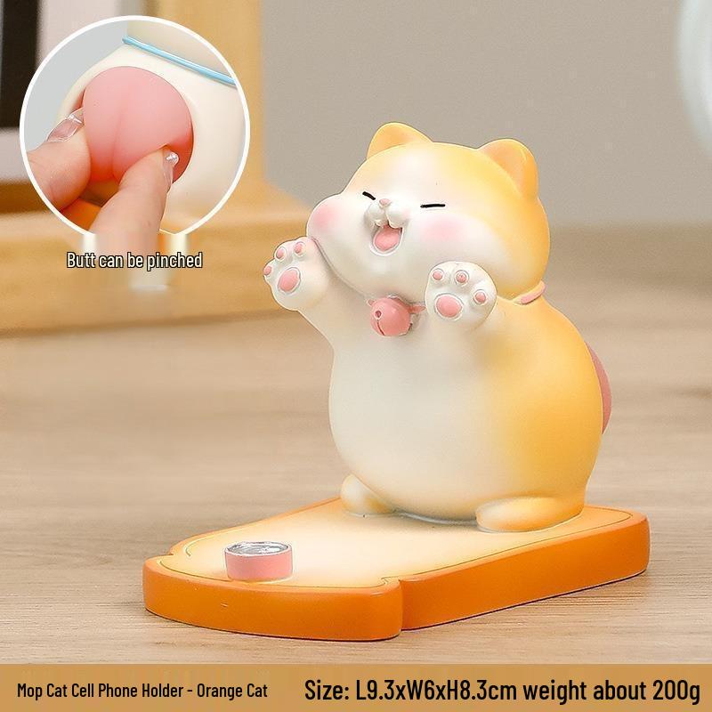 Creative Cat Phone Holder: Cute Desktop Ornament & Gift for Girls