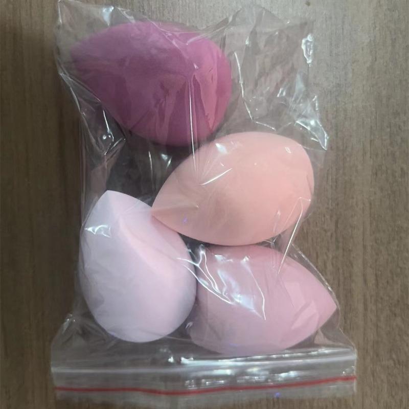 4 stk Beauty Egg Makeup Svamp Makeup Puff Sett Foundation Sponge Puff våt og tørr sminkeverktøy