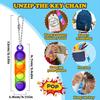 10/30Pcs Mini Pop Keychain Kids Birthday Party Favors Fidget Toys Stress Relief Sensory Toy Classroom Prizes Gift Pinata Fillers