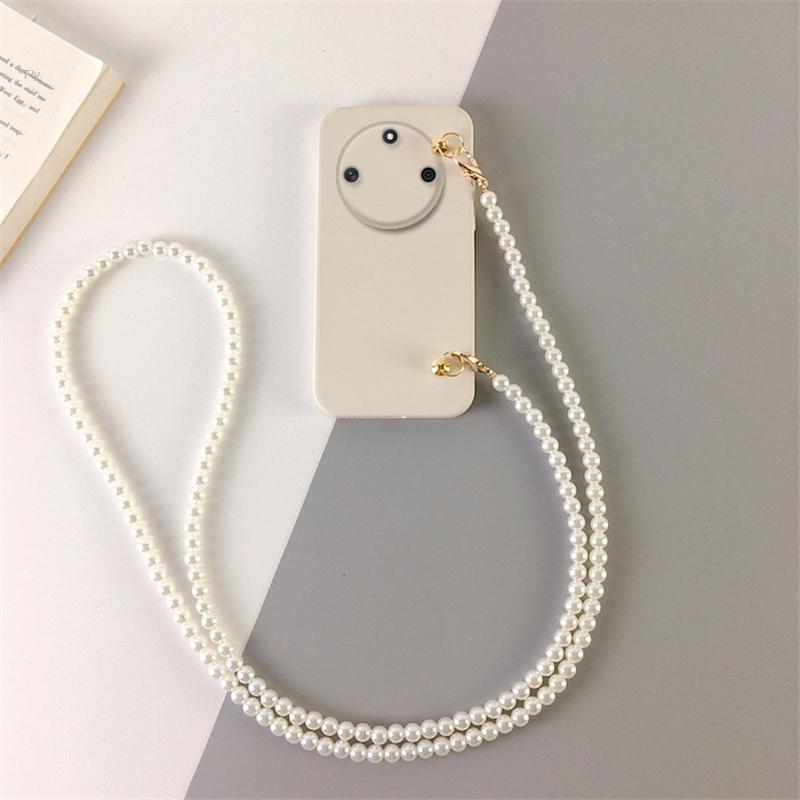 Чехол с жемчужным ремешком и ожерельем через плечо для Honor X50 X50i X40 X30 X10 X9 X9A — фото 3