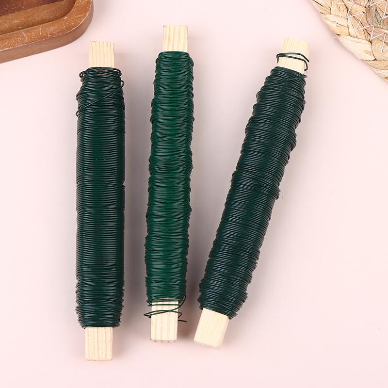 0.5/0.65/0.7Mm Green Metal Tying Wire, Rust-Resistant Floral Wire For Wrapping Around ,Suitable For Crafts, Christmas Decoration
