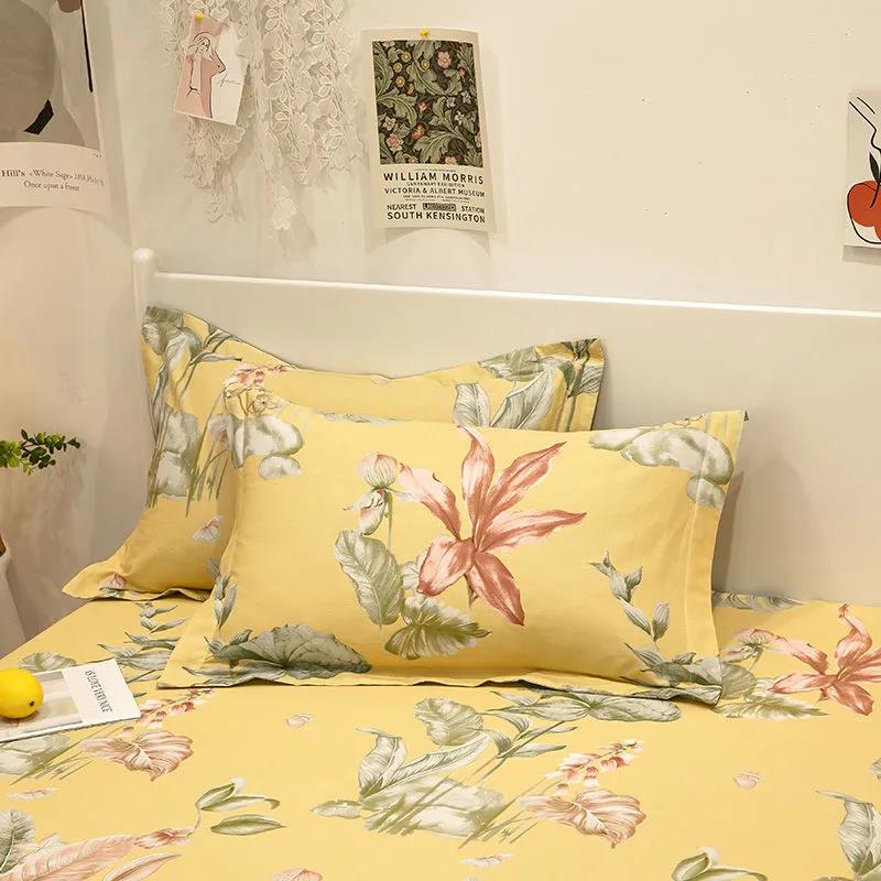 Наволочка из 100 хлопка пара наволочек для двуспальной кровати постельное белье 4874 см пасторальный стиль 2815₽