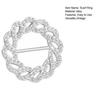 Vintage Scarf Ring Rotary Flower Rhinestone Brooch Pin for Women 3-Slot Adjustable Elegant Scarf