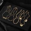 Retro Multi-layer Butterfly & Star Fishbone Women's Tassel Anklet Set