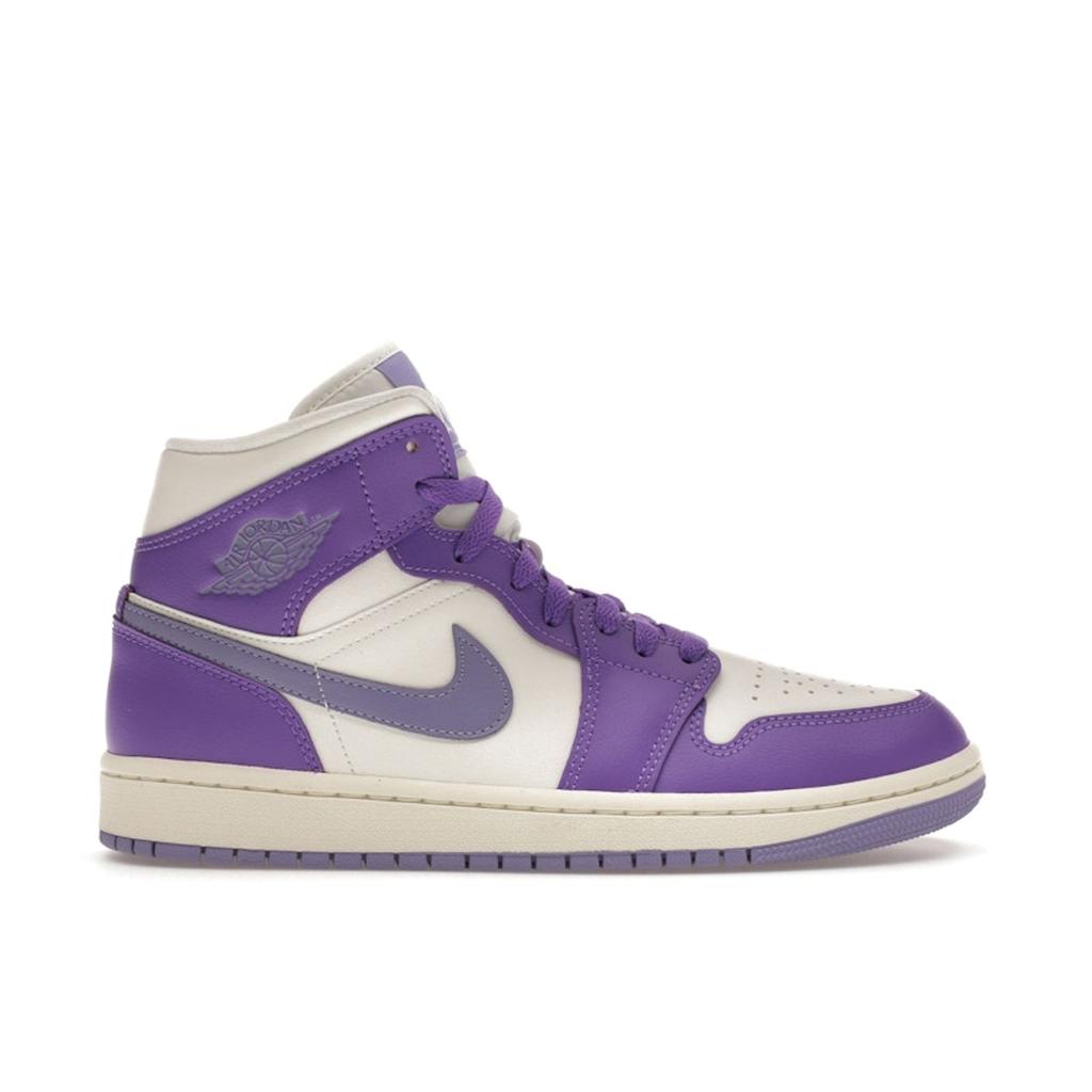 Air Jordan 1 Mid Action Grape Women Sneakers Purple Sail Sky-J-Light-Purple BQ6472-504
