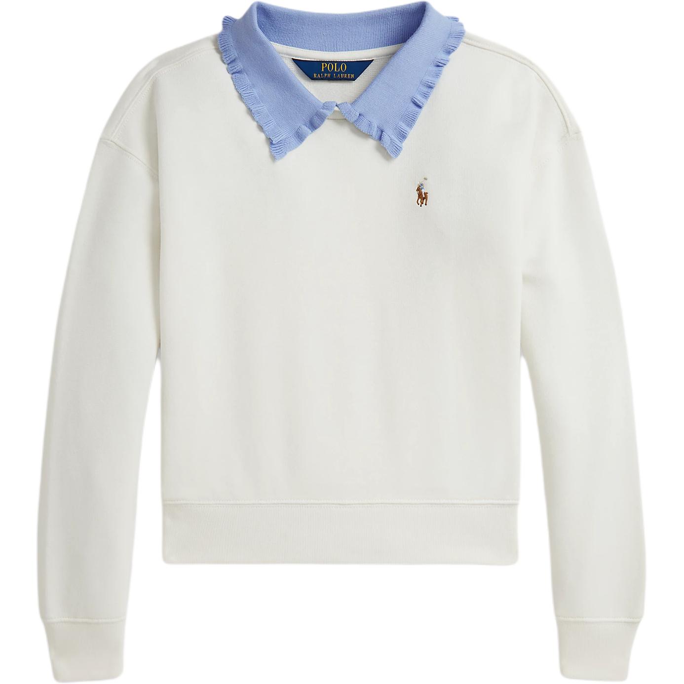 

Polo Ralph Lauren Толстовка Ss25 Длинный рукав Махровая ткань Детские топы Белый 313970994-001 M