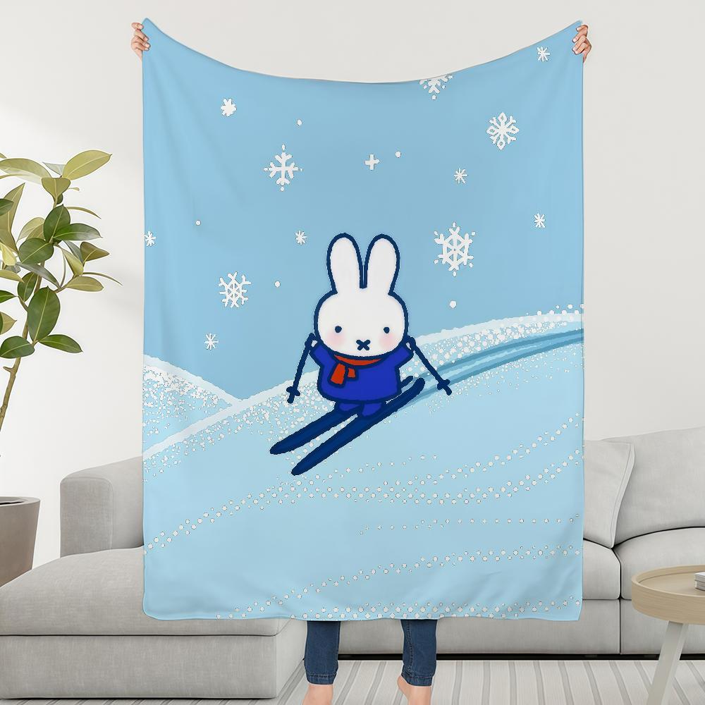 Cute Cartoon M-MiffyS-ES Rabbit Blanket Soft Warm Furry Throw Super Kids Toys Bed Sofa Car Cradle