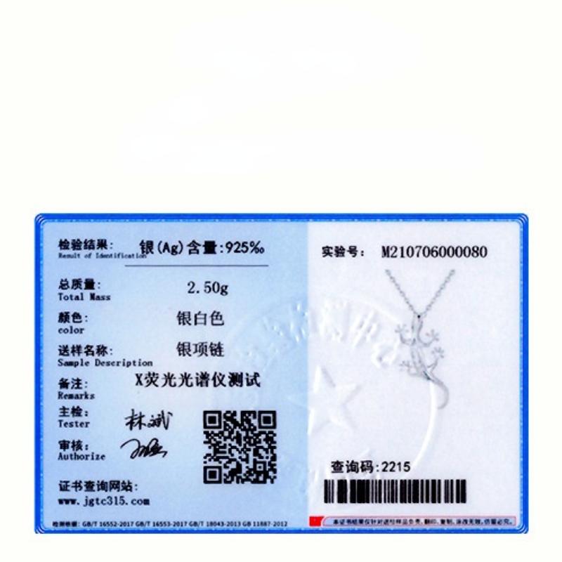 Tancise S925 Sterling Silver Fashion Personality Gecko Pendant Necklace Birthday Gift Vintage Classic Set Chain