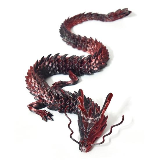 Socha čínského draka 3D tištěná figurka draka s pohyblivými klouby Dekorace na stůl se sochou draka pro domácí kancelář