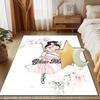 1PC Custom Name Ballerina Pink Dreams Theme Floor Mat Ideal for Living Room, Game Rooms, Office, Bedroom Floor Mat Playful Design