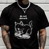 Men's T-Shirt Made Of Featuring Print Do Not Disturb Gaming Cat Tshirt Summer Casual Short Slee