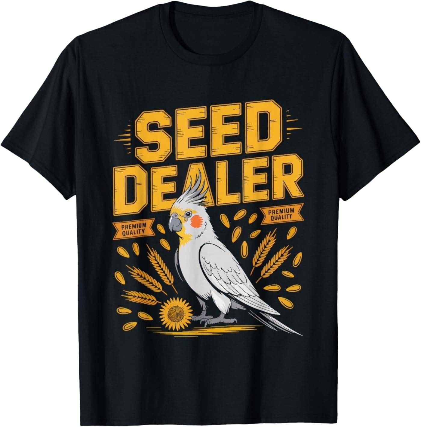 Cockatiel Bird Seed Lover Funny Pet Owner Parent Humor T-Shirt S разноцветный