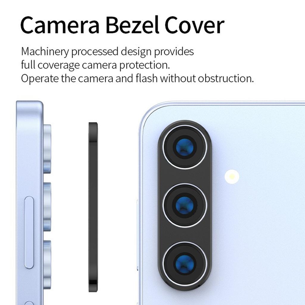KALEBOL KLB-LPC005 For Samsung Galaxy S24 Hollow Lens Protector Aluminum Alloy Phone Camera Bezel Cover