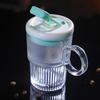 USB Charge Self Stirring Mug,Rechargeable Auto Magnetic Coffee Mug, Mixing Glass Cup with Handle and Lid