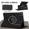 Coque + Verre Trempé pour Xiaomi Redmi Pad 2, Protection Antichoc Etui Rotatif 360° Synthécuir Noir
