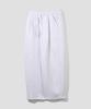 AGOD (Fleece-Lined) Single-Pleat Wide Sweatpants [White Melange]