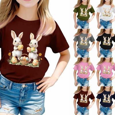 Toddler Girl Boy T-Shirts Kids Top Boys And Girls Printed Short Sleeved T-shirt