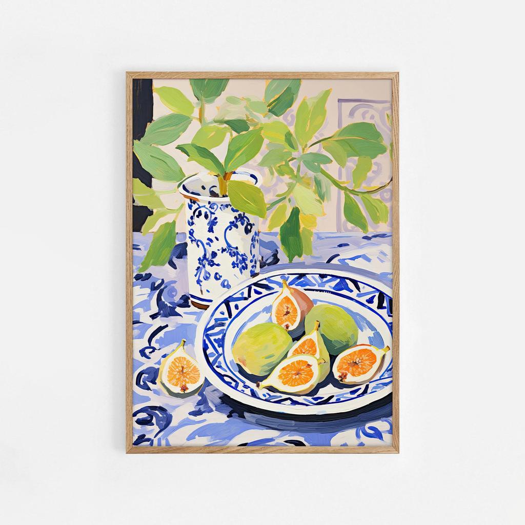 Minimalist Modern Abstract Fruit Wall Art Print Orange Peaches Strawberry Watermelon Tomato Lemon Fig Canvas Poster Home Decor