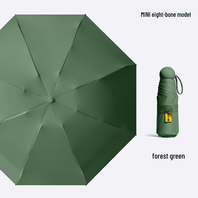 50% Folding Women's Dual-Purpose Mini Portable Pocket Capsule Umbrella - High-Grade Sun Protection