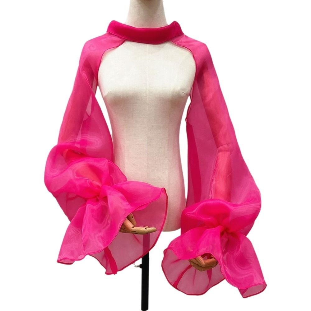 Transparent Bridal Sleeves Puffy Bride Shawl Sleeve Elegant Wedding Arm Sleeves Evening Prom