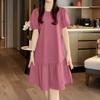 ZANZEA Women Casual Round Neck Short Sleeve Summer Dress