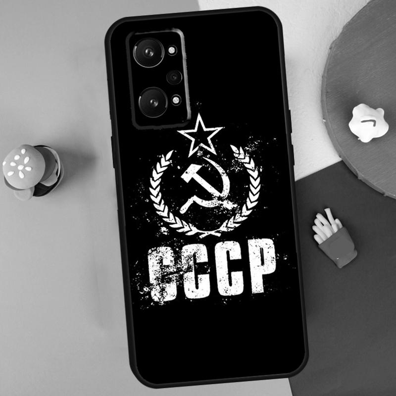Red Soviet Union USSR Flag For Realme 11 10 12 13 14 Pro Plus GT 5 6 6T GT7 Pro C61 C53 C51 C21Y C25S C55 C67 C75 Case