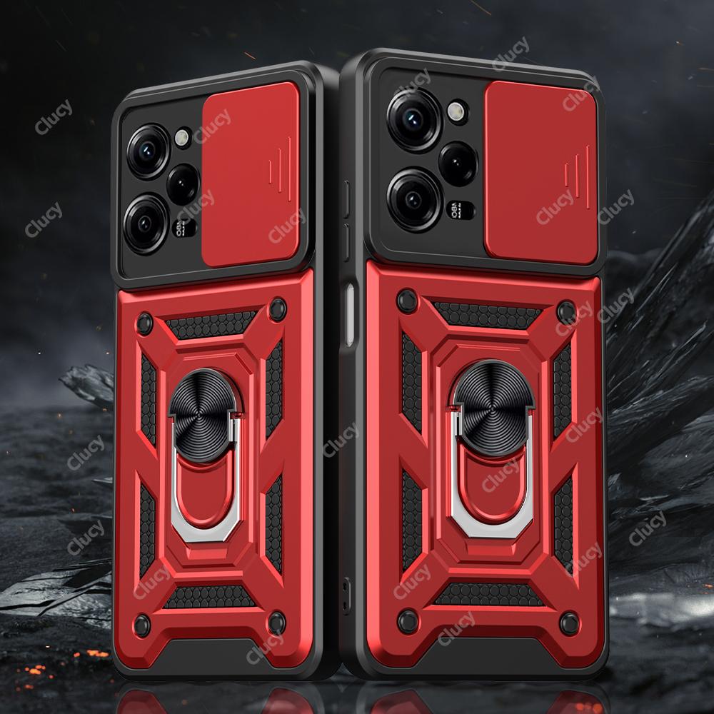 For Redmi Note12 13 Pro Plus Camera Shockproof Armor Case For Redmi Note 13 12 Pro 4G 5G Car Magnetic Holder Ring Protect Cover