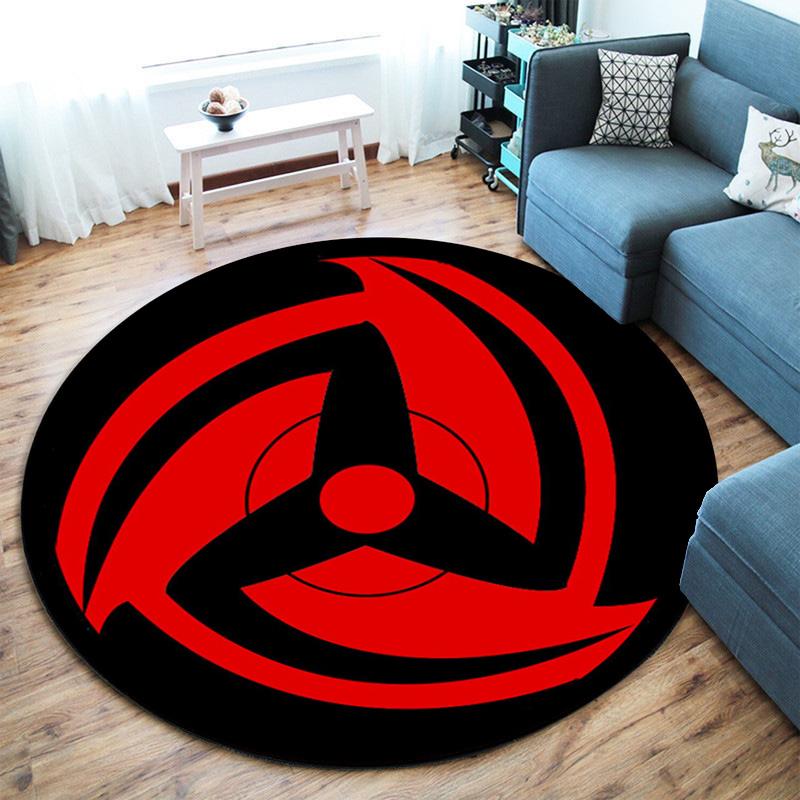 Famous cartoon NARUTO protagonist Uzumaki Naruto round carpet soft home decoration anti-slip door mat outdoor picnic mat carpet M2