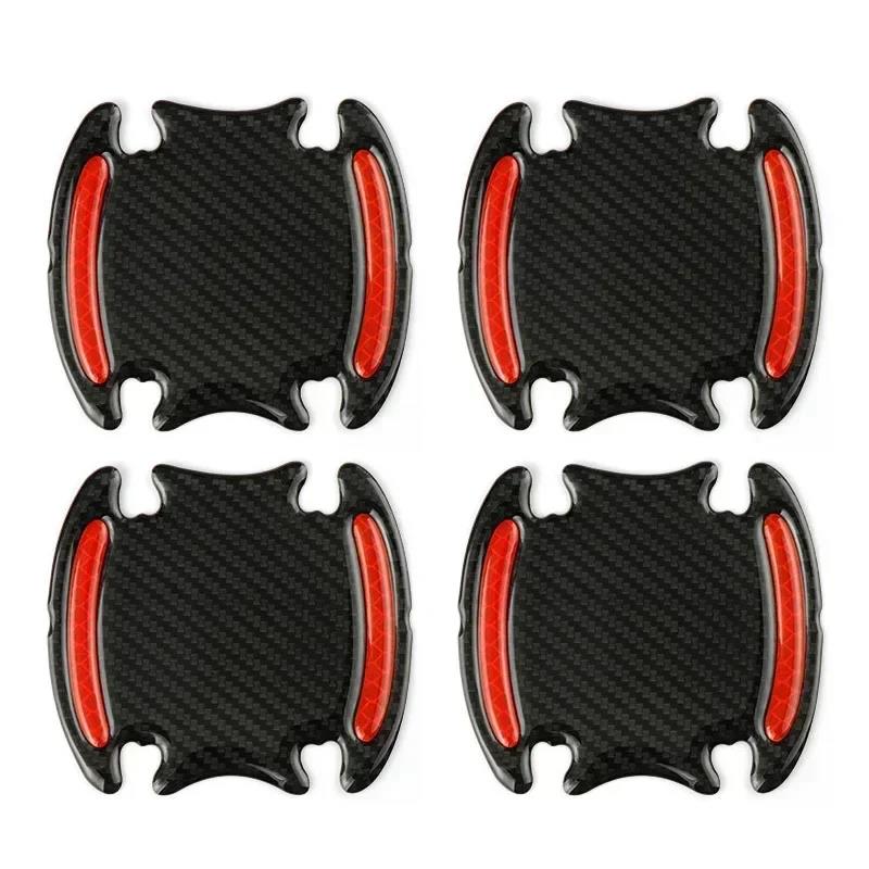 Car Door Bowl Handle Protector Safety Warning Anti-collision Anti-scratch Reflective Strip Exterior Protection Accessories Interior Mirrors 6