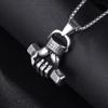 Personality Fashion Stainless Steel Fist Pendant Necklace Sports Titanium Steel Fist Pendant Necklace