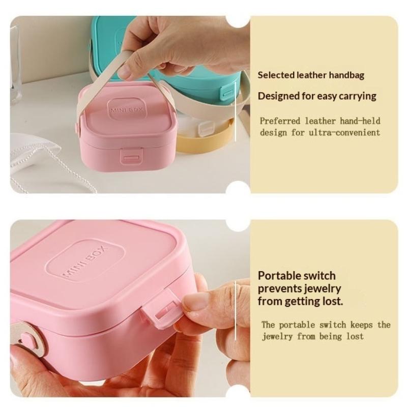 Boîte de rangement portable pour bijoux Organisateur de voyage Étui à bijoux Rangement PP Boucles d'oreilles Collier Bague Organisateur d'exposition pour bijoux