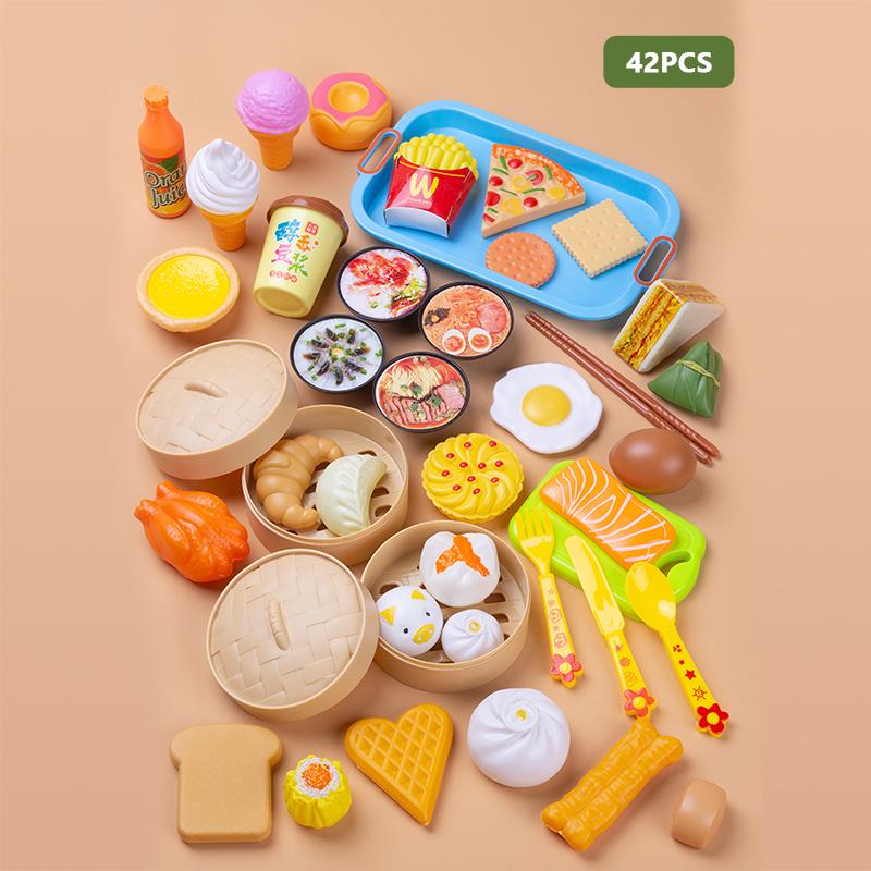 Simulations-Frühstück Kinder Rollenspiel Küchenspielzeug Miniatur gedämpfte Brötchen Knödel Chinesisches Essen Kinder Lernspielzeug