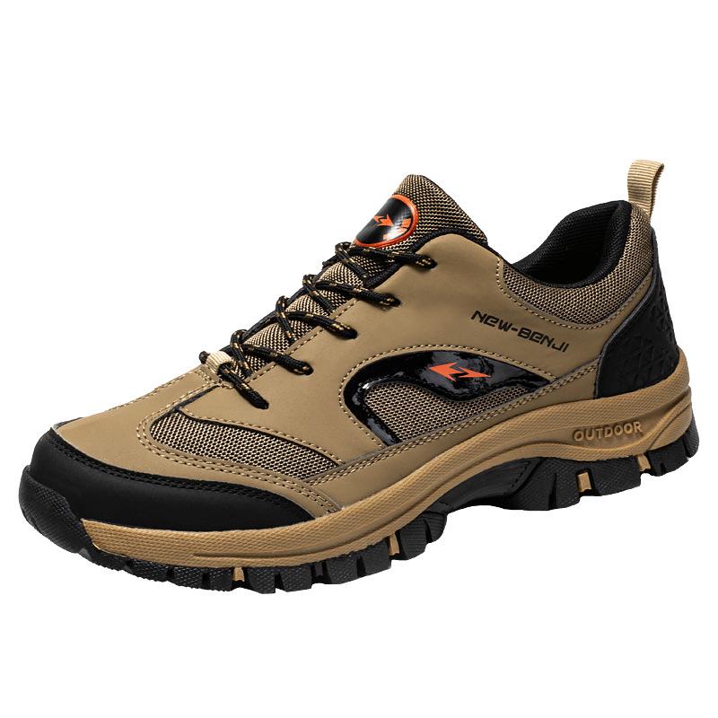 

Прямые продажи с фабрики Обувь для пешего туризма на открытом воздухе бренда Benji мужская обувь дышащая мягкая подошва нескользящая повседневная обувь износостойкая спортивная обувь 39 хаки