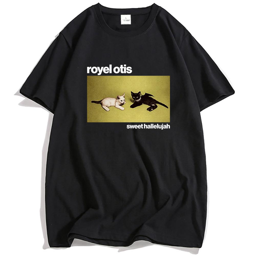 

Royel Otis Sweet Hallelujah Tee Short Sleeve Summer Cotton T-shirt O-neck Fashion Graphic Printing Clothing Unisex Tops XXL чорний