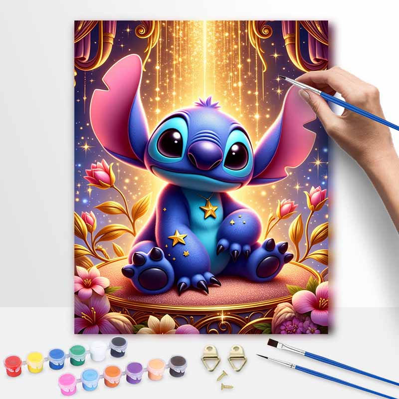 Disney Stitch Oil Painting Hand Painting Art Kit Coloring Painting Handmade Diy Home Decoration Gift