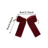 12pcs Festive Velvet Butterfly Knot Decorative Wreath Christmas Tree Ornament Gift Box Vintage  Velvet Ribbon Butterfly Knot