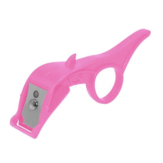 

Овощечистка для апельсинов, удобный противоскользящий пластиковый прочный резак для колец цитрусовых для ресторана розовый