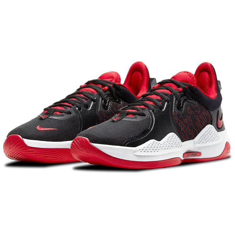Nike PG 5 Bred Men Sneakers Black White University-Red CW3143-002