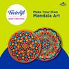 Fevicryl DIY Art of India Mandala Art Kit Acrylic Paints 6 Shades 2 Round Brushes 3 MDF Boards Guided Beginner Art Set