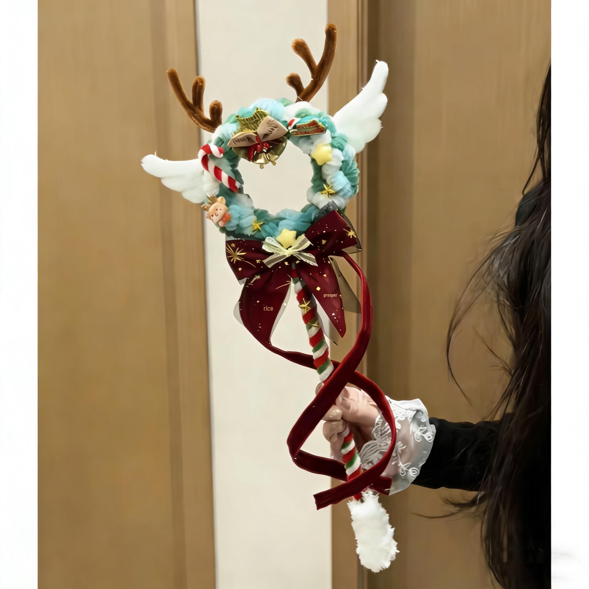 Handmade DIY Reindeer Magic Wand Ribbon Pipe Cleaner Christmas Gift Kit
