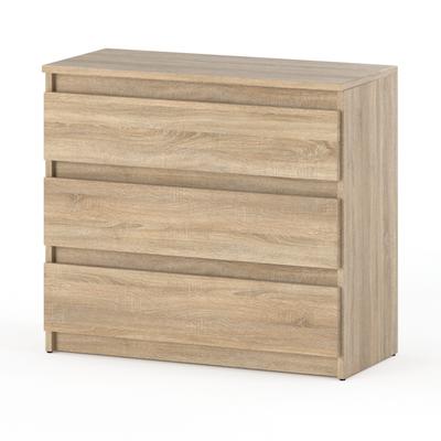 Sonoma Oak Chest of Drawers 80cm 3S TV Cabinet Furniture for Living Room Bedroom