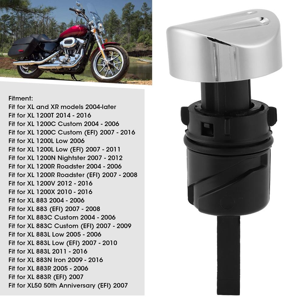 Motorcycle Engine Oil Dipstick Tank Cap Cover Fit for XL 883 1200 48 2004 2016Electroplate Silver