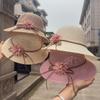 New Sunscreen Sun Caps Big Flower Casual Bucket Hat Sun Cap Outdoor