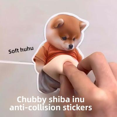 Puppy Big Belly Pinching Fun Cute Creative Anti Collision Patch