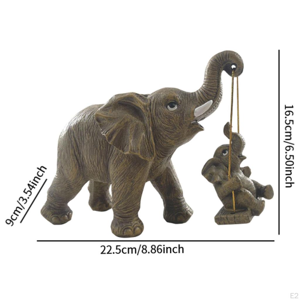 Elefantenstatue, Figur, Kreative Dekorative Desktop-Dekoration, Harzornament für Wohnzimmer