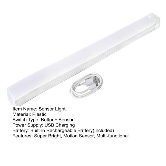 10/20/30CM LED PIR Motion Sensor Light USB Rechargeable Wireless Night Light Bedroom Kitchen Cabinet Wardrobe Staircase Hallway Ultra Slim Lamp